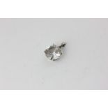 A white sapphire single stone pendant