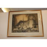 Sir Frank Brangwyn (1867-1956), Notre Dame cathedral, Paris, etching, signed in pencil, 59cm by 76cm