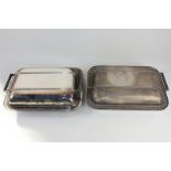 A pair of CWF silver plated tureens, stamped Arundel Plate