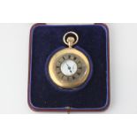 A 9ct gold half hunter pocket watch by J W Benson