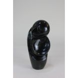 David Gopito (Zimbabwe, b.1946), carved stone modernist figure, signed, 30cm