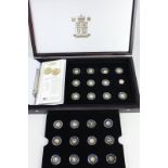 A Collection of twenty-four Royal Mint commemorative gold proof coins including various countries