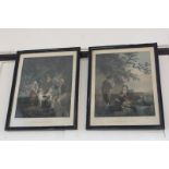 After George Morland, a pair of prints engraved by C Jose, 'No 4 The Labourer's Luncheon' and 'No