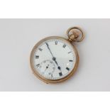 A 9ct gold open face pocket watch