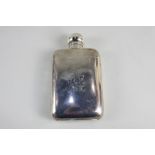 An Edward VII silver hip flask with detachable stirrup cup, maker Elkington & Co, London 1901, 8.5oz