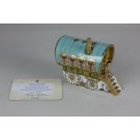 A Royal Crown Derby porcelain limited edition paperweight, the Barrel Top Wagon Gypsy Caravan No 127
