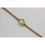 A lady's 9ct Jean Renet bracelet watch