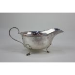 A George VI silver sauce boat, makers Mappin & Webb, Sheffield 1944, 3oz