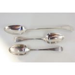 A George III silver Old English pattern basting spoon, maker Solomon Hougham, London 1803, an Old