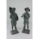 After Jean Gavrier and Adolphe Jean Lavergne (19th century), two similar French bronze figures of