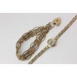 A 9ct gold bar link bracelet, 22.4g, a lady's 9ct gold Everite bracelet watch, 11.2g gross