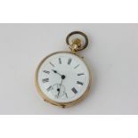 A 14ct gold open face pocket watch