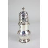 An Edward VII silver sugar caster, makers George Nathan & Ridley Hayes, Chester 1907, 10oz