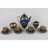 An early 20th century and later Wiltshaw & Robinson Carlton Ware matched coffee set with coffee