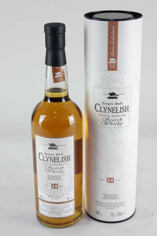 A bottle of Clynelish Aged 14 Years Single Malt Scotch Whisky, 70cl, 46% vol., with tube