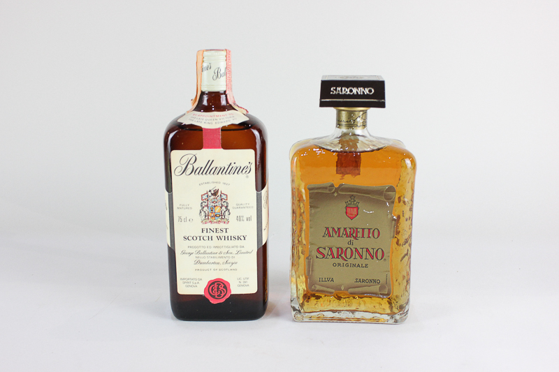 A Ballantine's finest Scotch whisky, together with an Illva Amaretto di Saronno originale