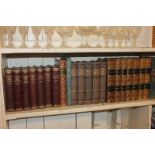 A collection of 19th century and later hardback books on poetry and literature, including Byron's