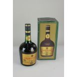 A bottle of Courvoisier V.S.O.P cognac, boxed