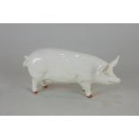 A Beswick porcelain model of a pig, Ch Wall Queen 40, 15cm long
