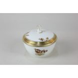 A Royal Copenhagen porcelain jar and cover with gilt and floral design, number 9250 (a/f)