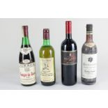 Four bottles of red and white wine, Vin de Pays Coteaux de la Cite de Carcassonne, Torres Sangre