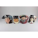 Two Royal Doulton porcelain character jugs, Long John Silver (2nd), and Falstaff, a Peggy Davies