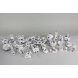 A collection of Hammersley 'Victorian Violets' porcelain miniature ornaments, with floral decoration