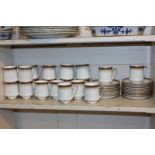 A Paragon porcelain Athena pattern part coffee service comprising twenty-one cups and nineteen