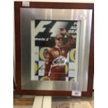 Motor Racing: Michael Schumacher, signed colour photograph, after winning the Australian Grand Prix.