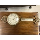 20th cent. Barometer with thermometer a/f.