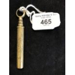 Corkscrews/Wine Collectables: 19th cent. Pocket screw, brass ring pull and sheath decorated with