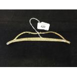 Jewellery: Multi-coloured gold ladies graduated link necklace, marked and tested 375 9k. 16ins.