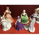 20th cent. Ceramics: Coalport Blanche, Royal Worcester Charlotte, Heyen Estate Sophy plus 2