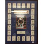 Rugby: Martin Johnson, England Rugby and Cup winning captain. Framed and glazed montage. 23ins. x