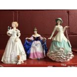 20th cent. Ceramic: Royal Doulton, Pretty Ladies, Sara, Lorraine and Take me Home, unboxed. (3).