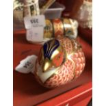 Crown Derby: Imari paperweight Pheasant L.