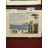 Joseph Galea 1904-1985: Hand-coloured "Medina", "Sliema Harbour" and "Senglia Harbour". Signed lower