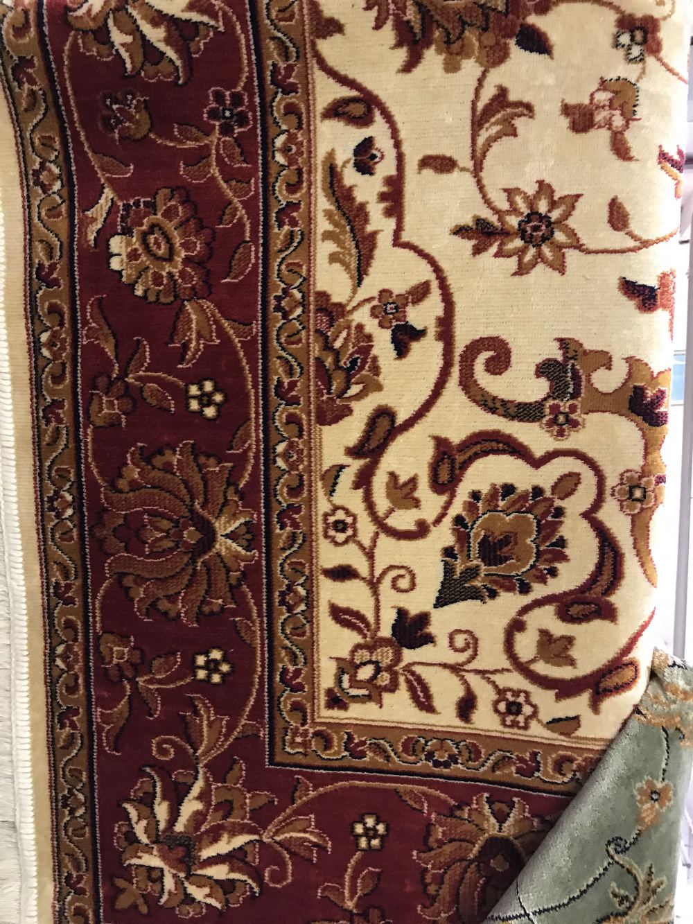 @21st cent. Carpets: Keshan carpet, beige ground. 2.30 x 1.60.