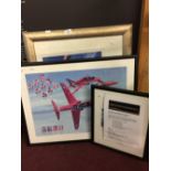 RAF: Red Arrows, signed 2007 limited edition photograph, plus two others, all framed and glazed.