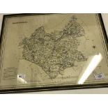 Antiquarian map of Leicestershire 1830. Drawn under the supervision, and printed by T. L. Murray.