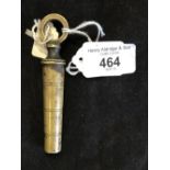 Corkscrews/Wine Collectables: 19th cent. Bronze travelling screw, with ring handle. Italian.