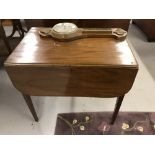 Early 19th cent. mahogany Pembroke table with single drawer. 29ins. x 28ins. x 20ins. closed.