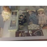 Toys: Dolls of Distinction Fan doll, blue dress, straw hat. The Classical Collection, Jessica.