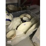 20th cent. Ceramics: Spode blanc de chine bread plates, Alfred Meakin part tea set; Limoges white