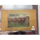 1930s Toys: Minoru race game, in original treen box.