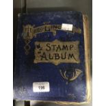 Stamps: 19th/early 20th cent. World starter album containing mainly used stamps. Good to v.good.