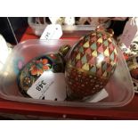 Crown Derby: Imari paperweights Armadillo and Terrapin.