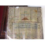 Needlework: 19th cent. Sampler with alphabet numbers, notations, etc. worked by Mary Case in