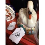 Crown Derby: Imari paperweight Swan LX.