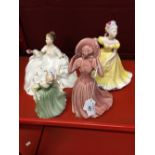 Royal Doulton Figurines: "My Love", "Fair Maiden", "Ninette" and one other. (4).